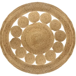 atmosphera Alfombras Decorativas>Alfombra AJOURE de yute redonda 120cm