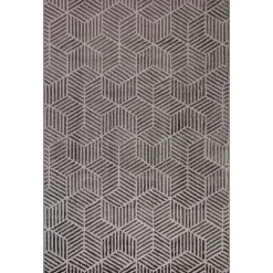 Alfombras Decorativas>Alfombra Antracita Geométrica 120x160Cm