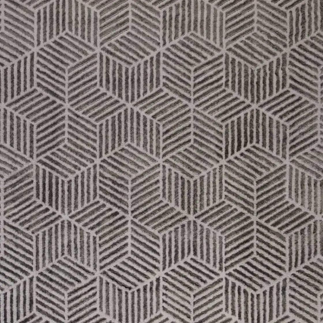 Alfombras Decorativas>Alfombra Antracita Geométrica 120x160Cm