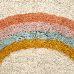 atmosphera4kids Téxtil>Alfombra arcoíris TUFT RAINBOW con flecos