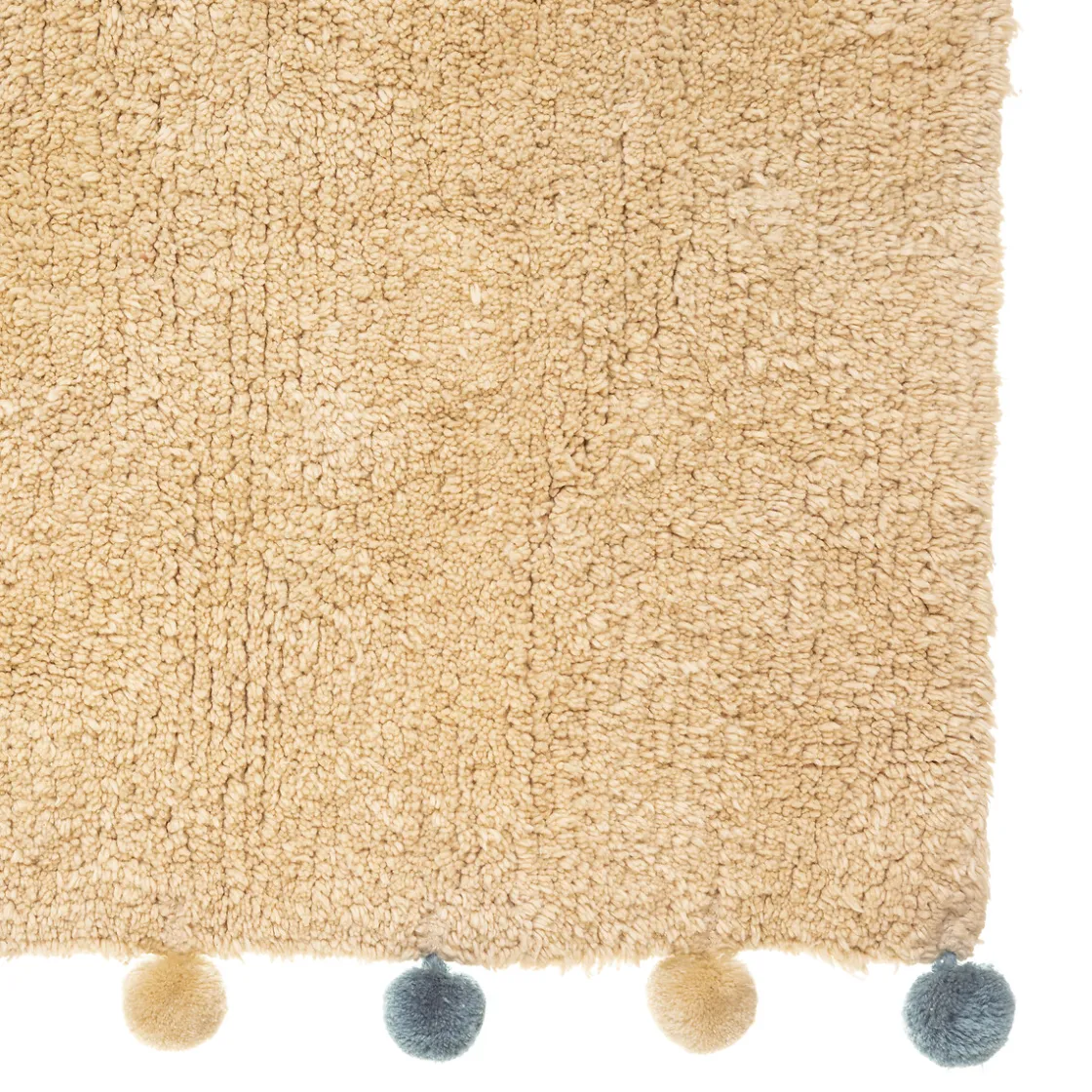 atmosphera4kids Téxtil>Alfombra Beige Con Pompones 100x150M