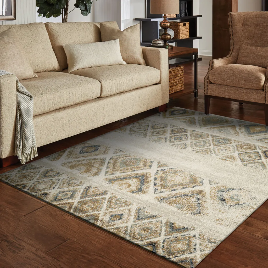 Alfombras Decorativas>Alfombra Cuatro Beige 120x160Cm