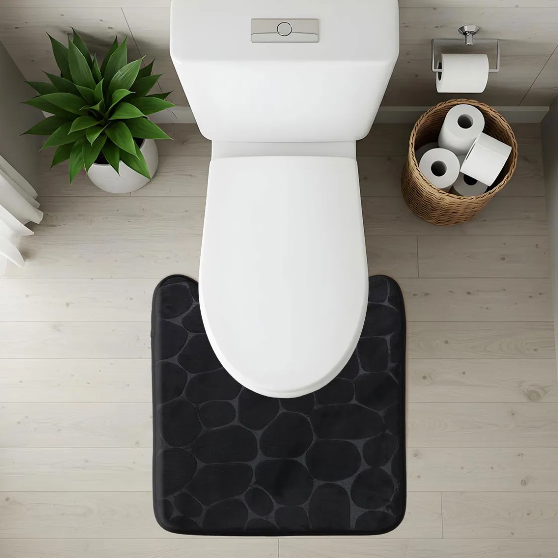 Alfombras De Baño>Alfombra de baño con contorno negro 45x50cm
