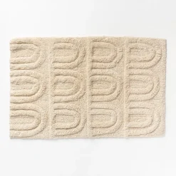 Alfombras De Baño>Alfombra de baño ELLA de algodón gris 50x80cm