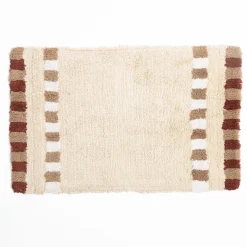 Alfombras De Baño>Alfombra de baño FLORENCE de algodón beige 50x80cm
