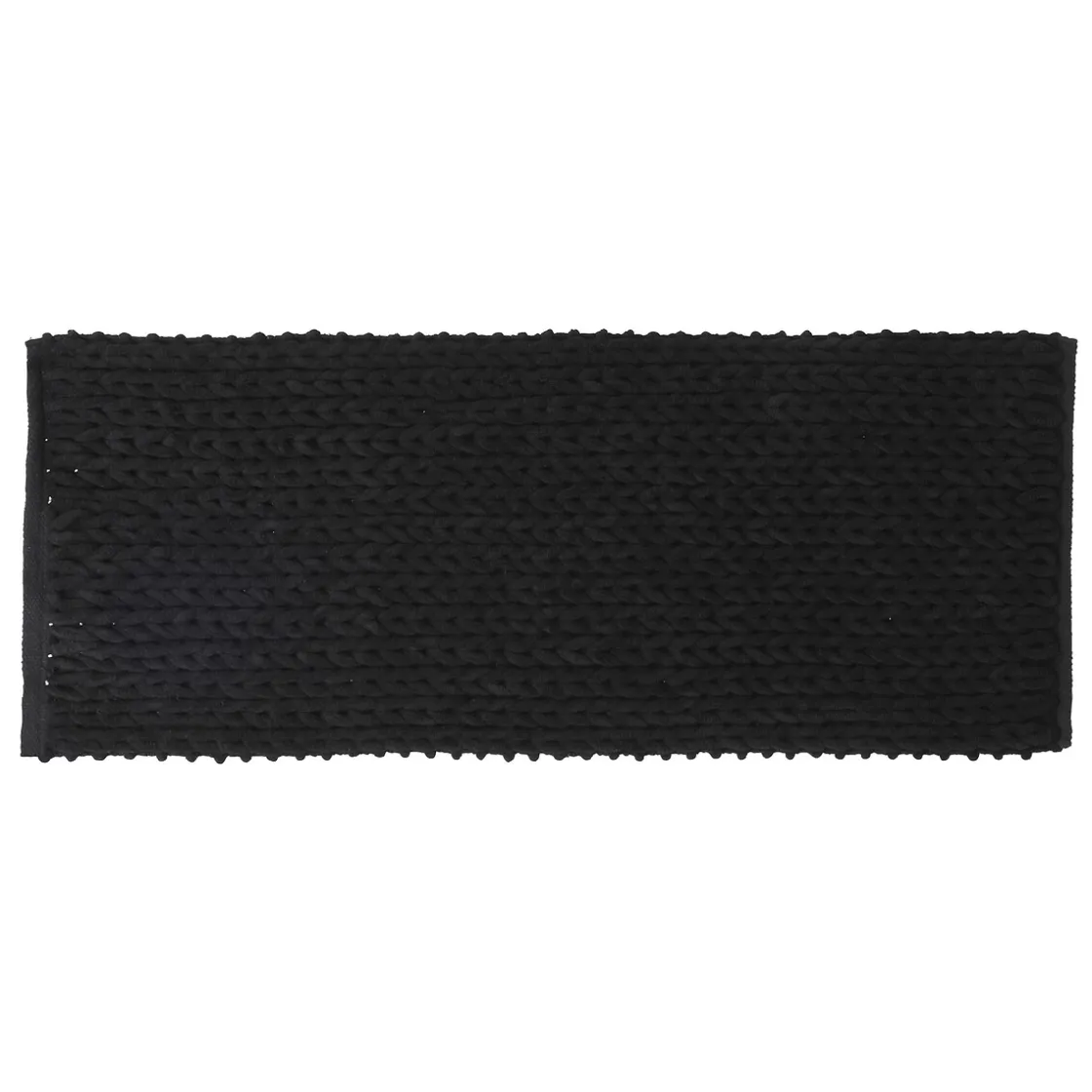 5five Alfombras De Baño>Alfombra De Baño Gruesa Negra 50x120Cm