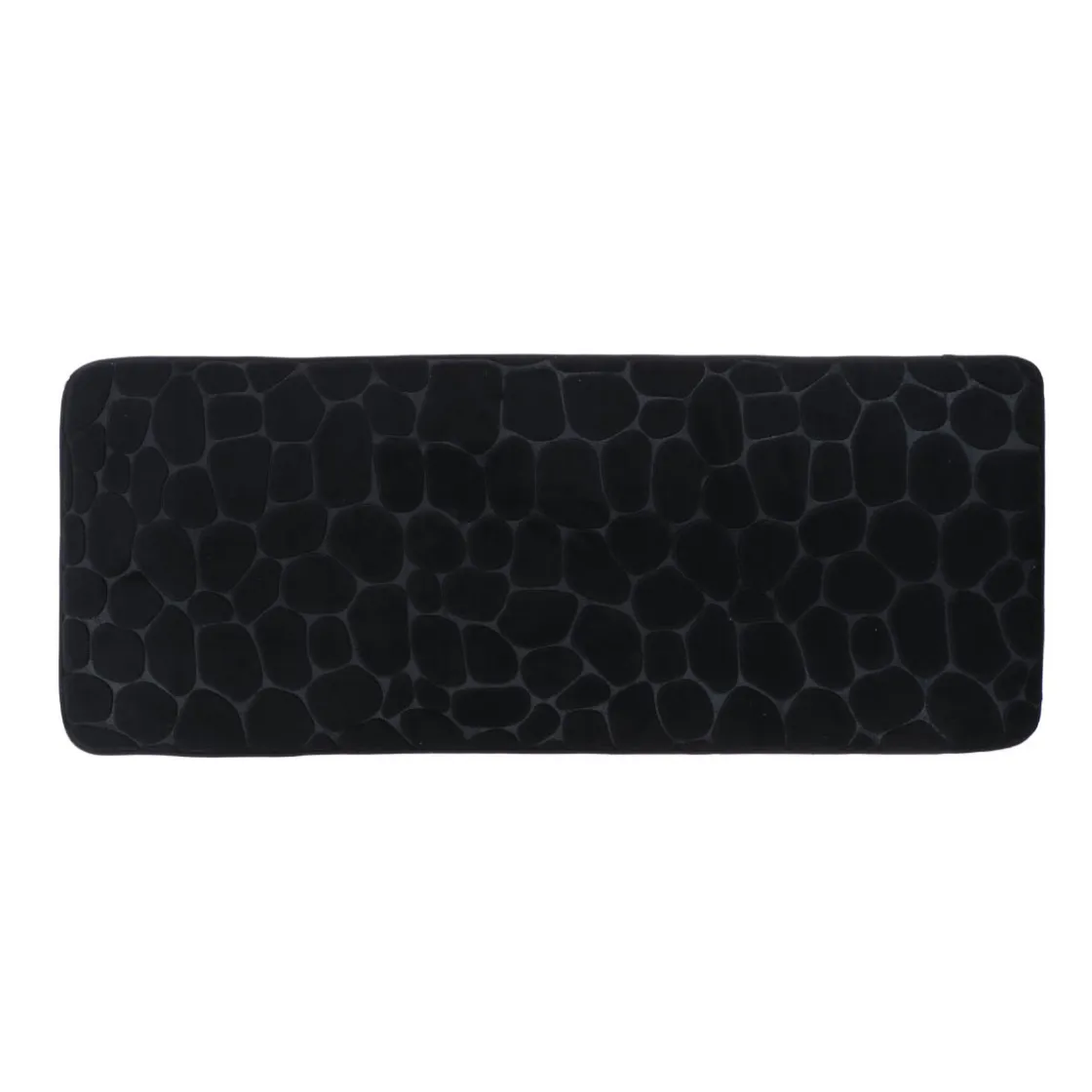 Alfombras De Baño>Alfombra de baño microfibra MEMOIRE negro 45x120cm