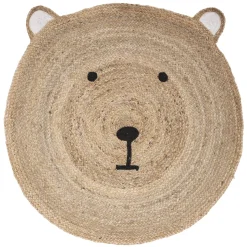 atmosphera Téxtil>Alfombra de oso beige 100cm