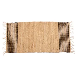 Alfombras Decorativas>Alfombra de rayas negras 70x140cm