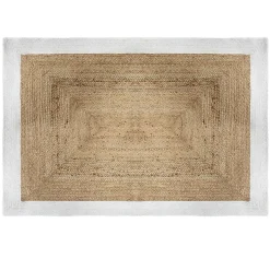 atmosphera Alfombras Decorativas>Alfombra de yute natural/blanca 120x170cm