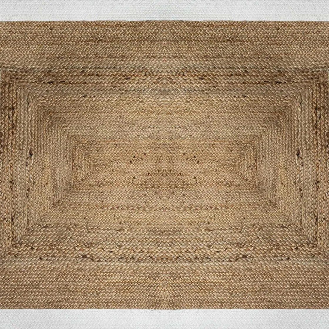 atmosphera Alfombras Decorativas>Alfombra de yute natural/blanca 120x170cm