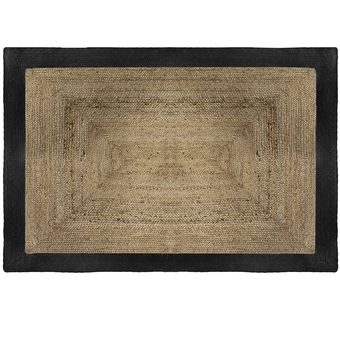 atmosphera Alfombras Decorativas>Alfombra de yute natural/negro 120x170cm