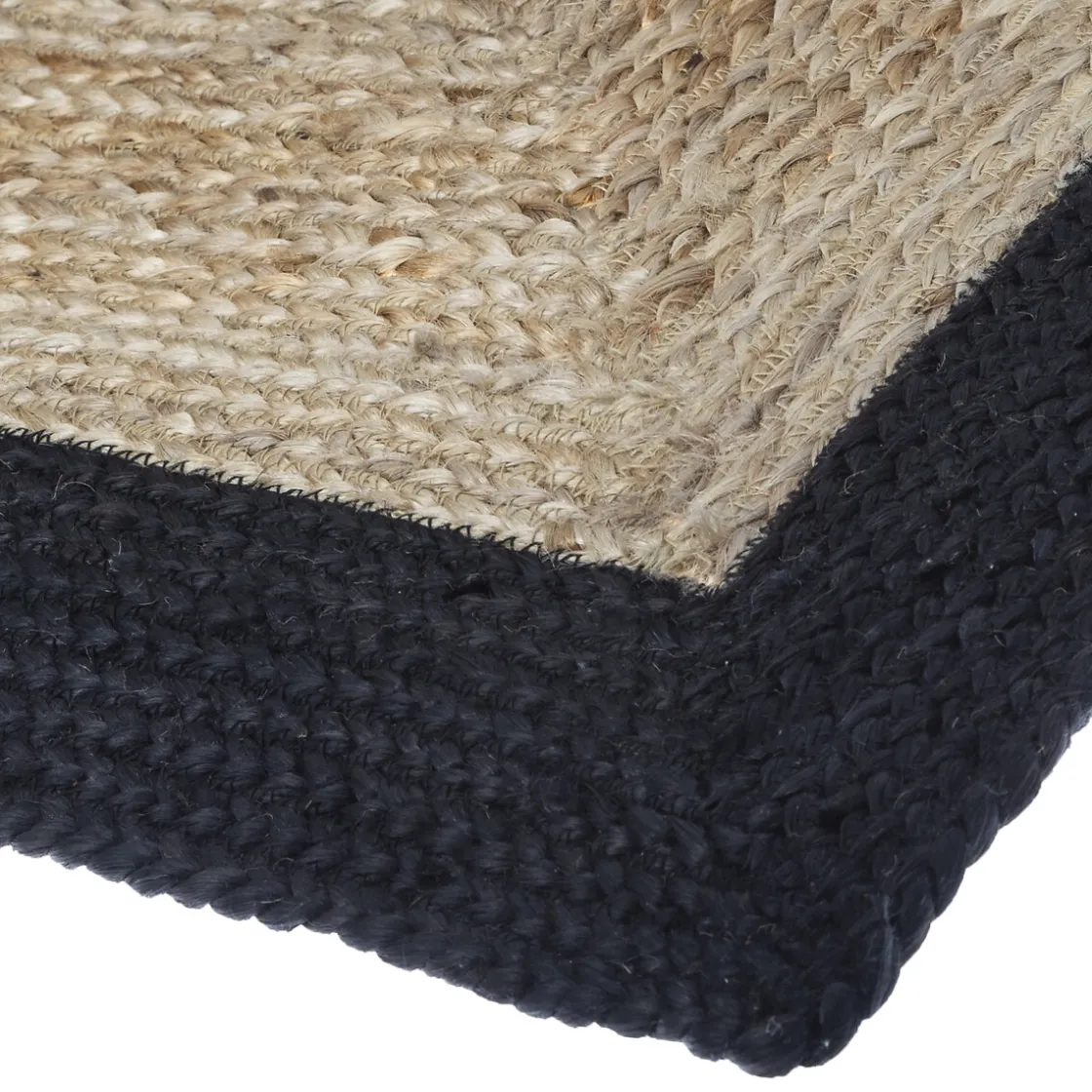 atmosphera Alfombras Decorativas>Alfombra de yute natural/negro 120x170cm