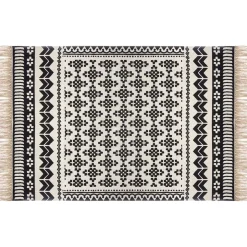 atmosphera Alfombras Decorativas>Alfombra Delhi Blanco/Negro 120x170Cm