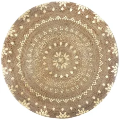 Alfombras Decorativas>Alfombra dorada de yute 115cm