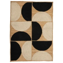 atmosphera Alfombras Decorativas>Alfombra estampada MALAKITE de yute 120x170cm