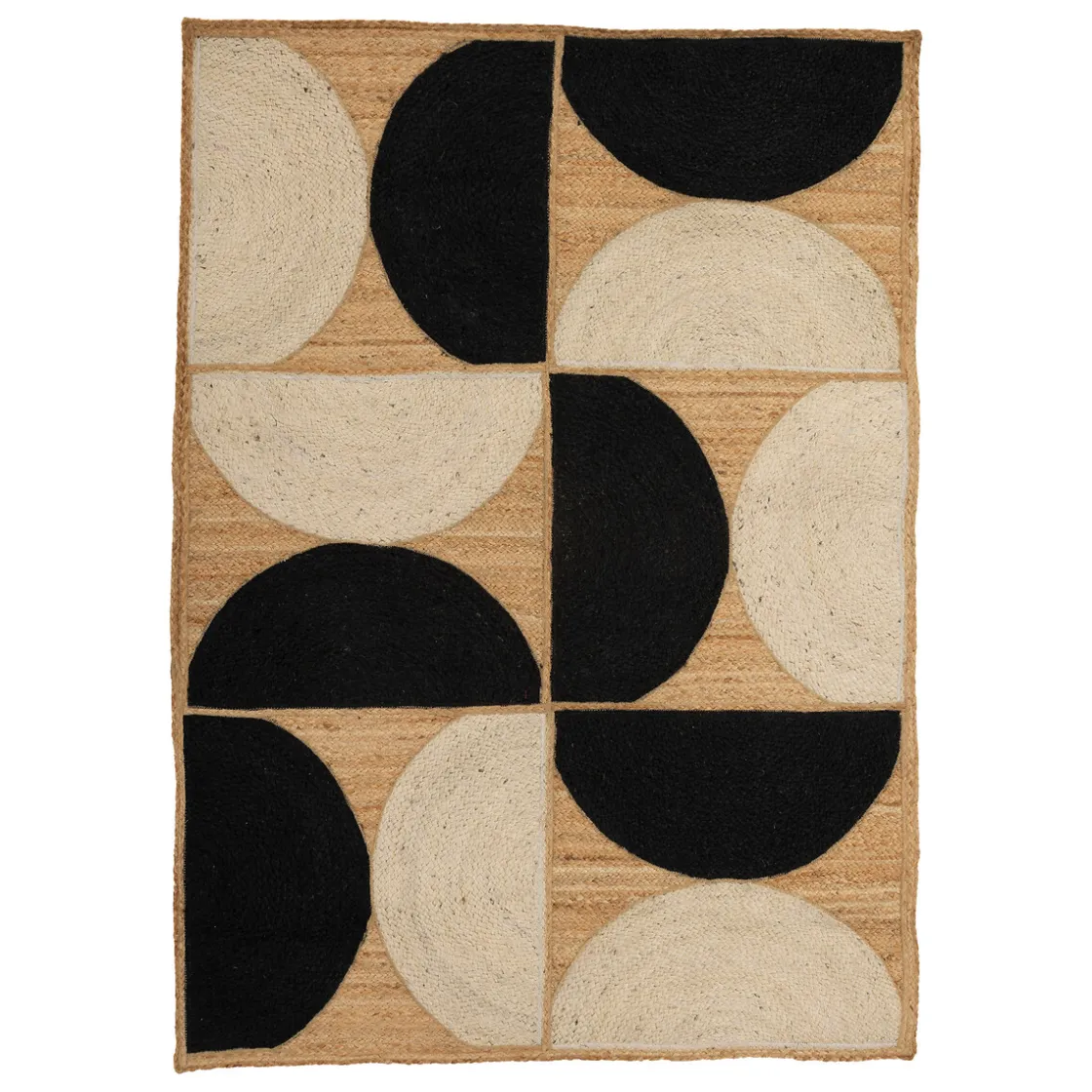 atmosphera Alfombras Decorativas>Alfombra estampada MALAKITE de yute 120x170cm