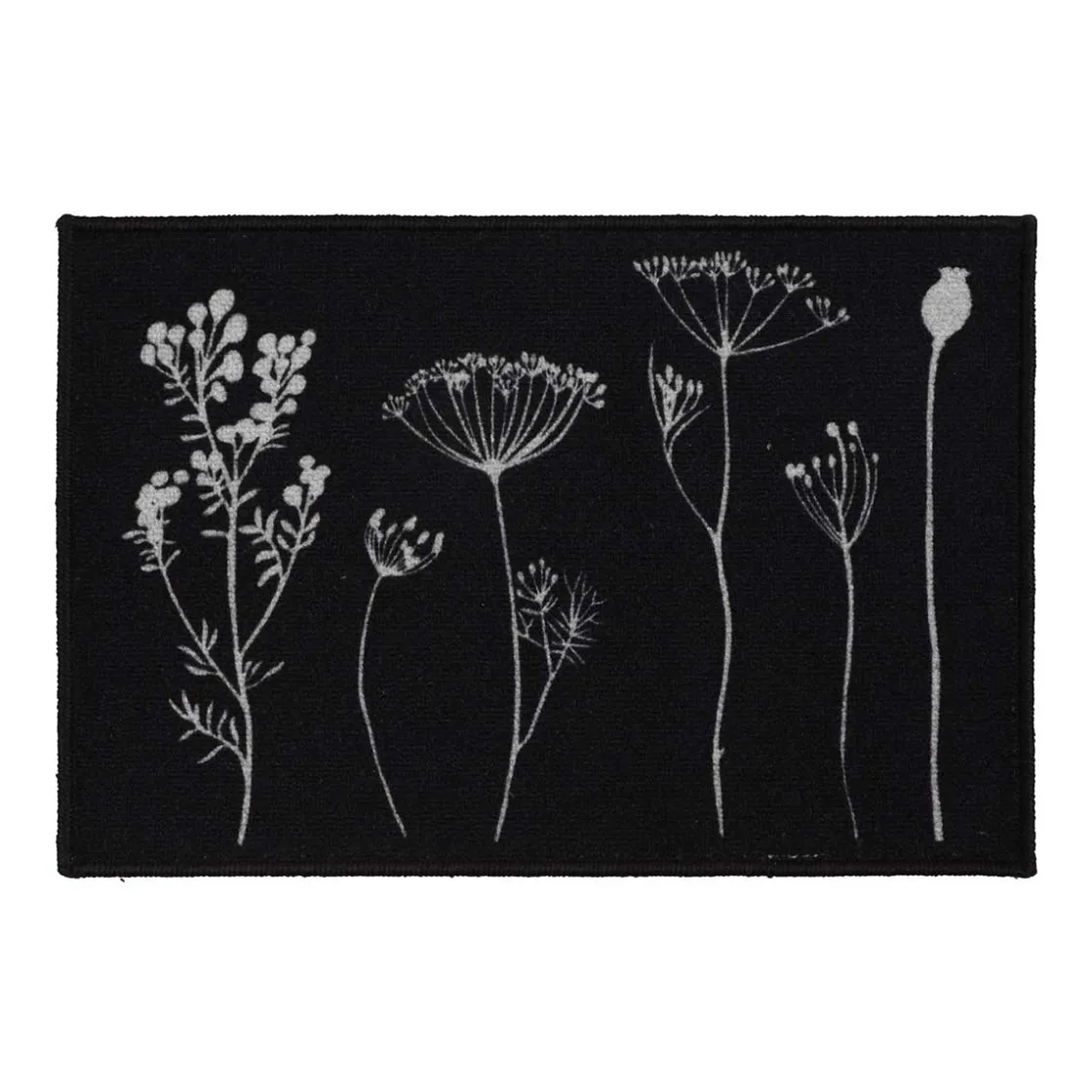 Alfombras De Entrada>Alfombra Herbier Negra 40x60cm