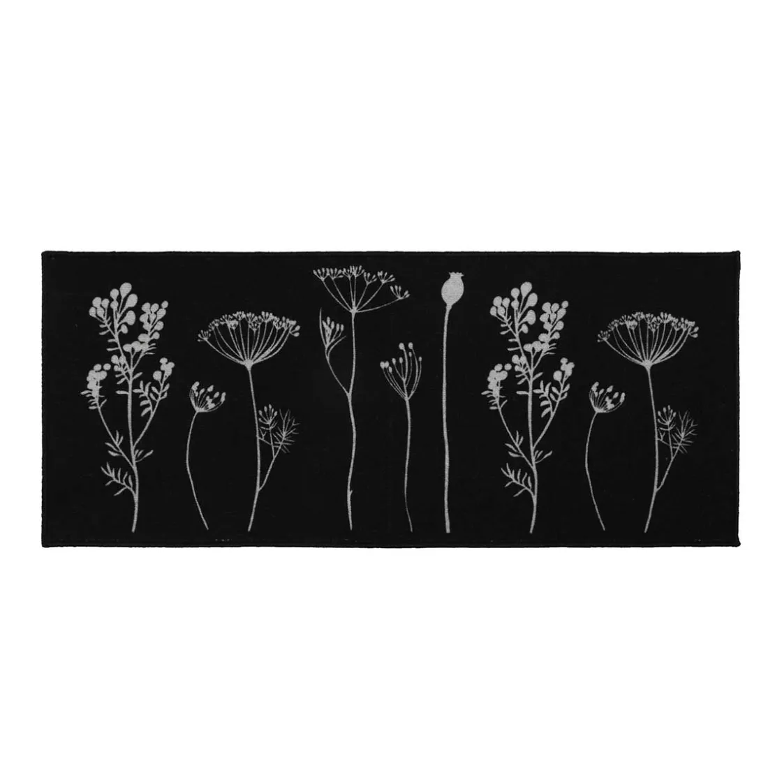 Alfombras De Entrada>Alfombra Herbier Negra 50x120cm