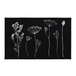 Alfombras De Entrada>Alfombra Herbier Negra 50x80cm