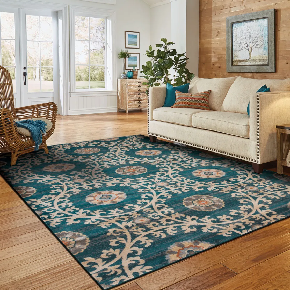 Alfombras Decorativas>Alfombra Lene Azul 133x190Cm