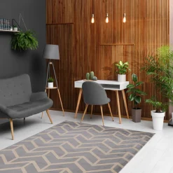 Alfombras Decorativas>Alfombra Lene Gris/Beige 160x235Cm
