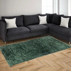 Alfombras Decorativas>Alfombra Lux Verde Oscuro 70x120Cm