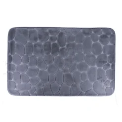 Alfombras De Baño>Alfombra microfibra MEMOIRE gris oscuro
