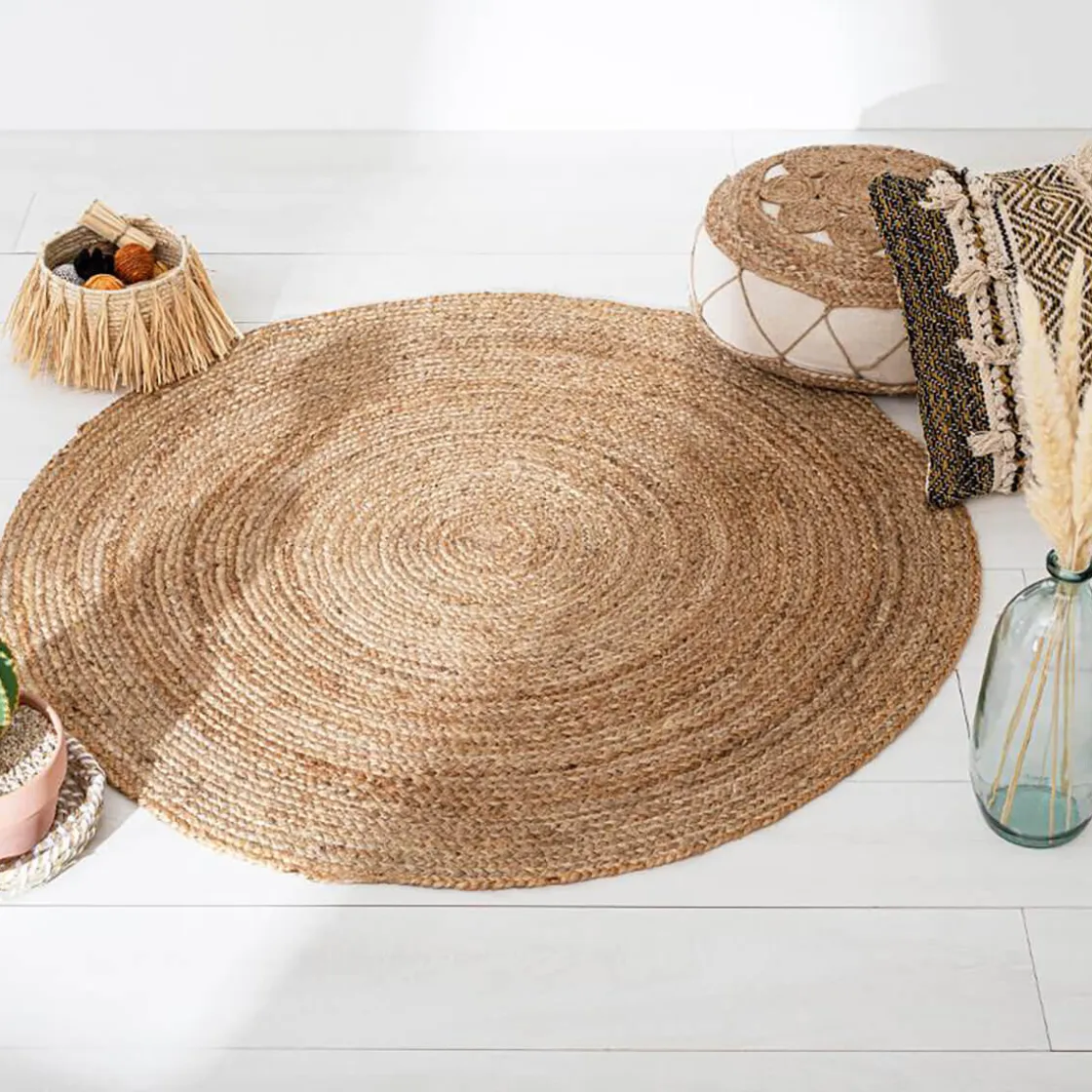 atmosphera Alfombras Decorativas>Alfombra ROND de yute 80cm