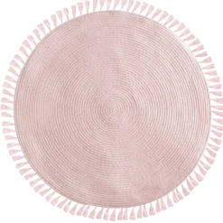 atmosphera4kids Téxtil>Alfombra Rosa Lurex Con Flecos 90Cm