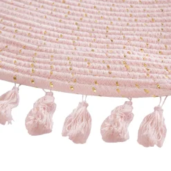 atmosphera4kids Téxtil>Alfombra Rosa Lurex Con Flecos 90Cm