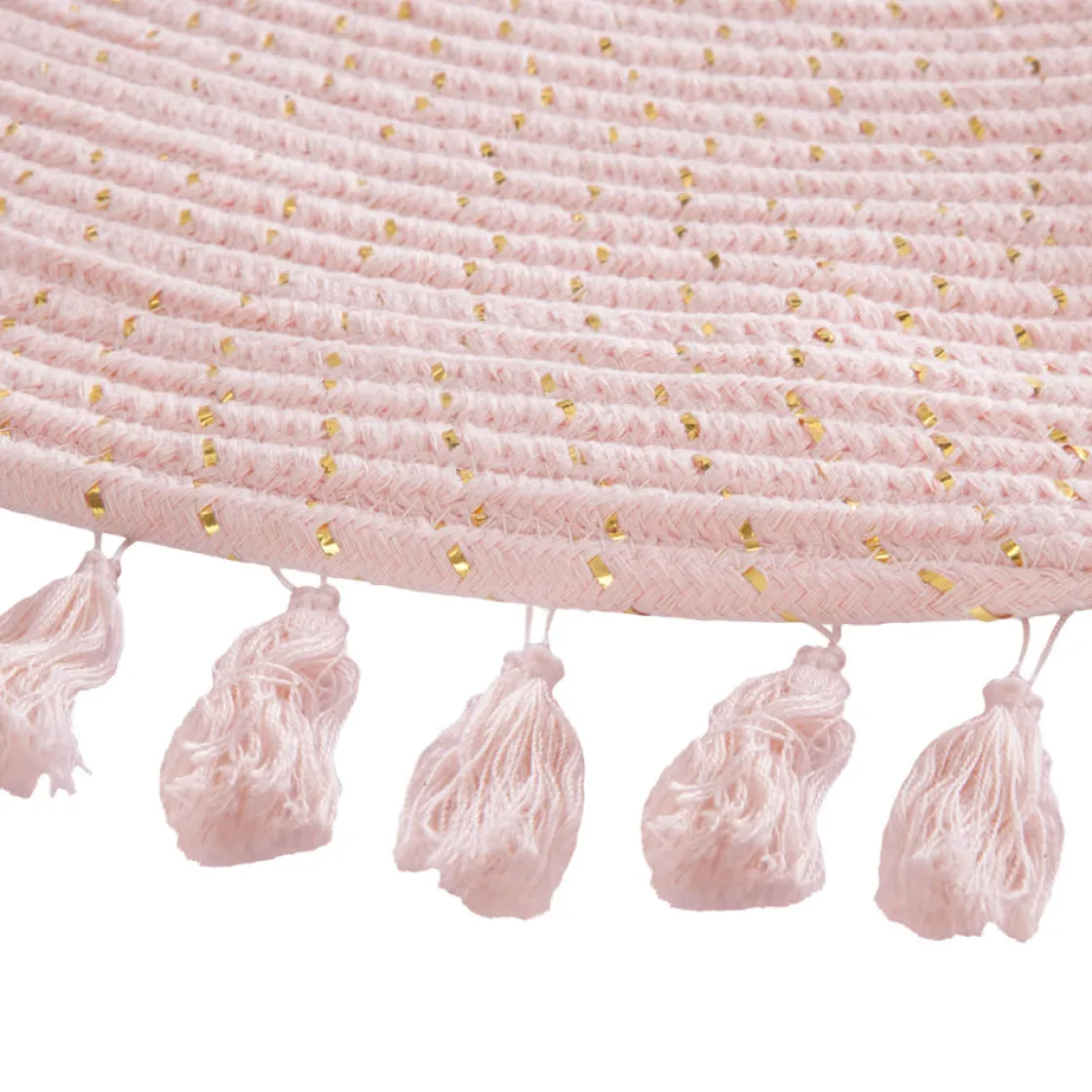 atmosphera4kids Téxtil>Alfombra Rosa Lurex Con Flecos 90Cm