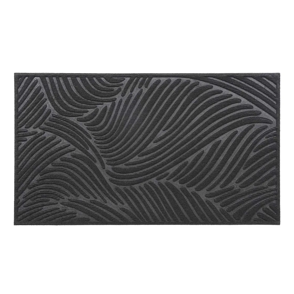 Alfombras De Entrada>Alfombra Vague Negra 43.5x75cm