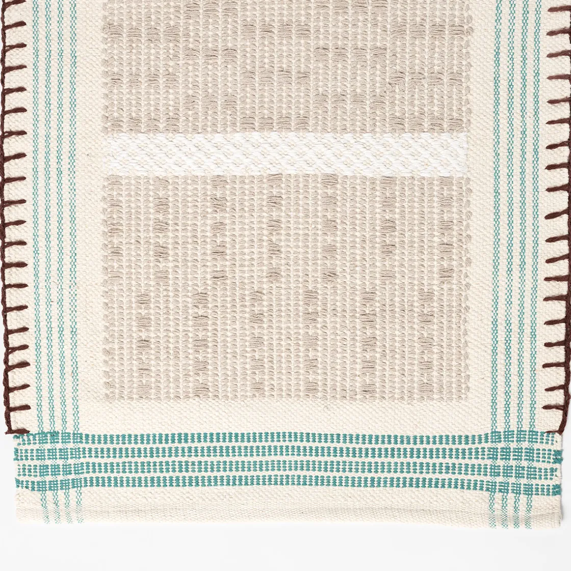 hôma Textil De Cocina>Alfombra WONJA taupe y azul 60x150cm