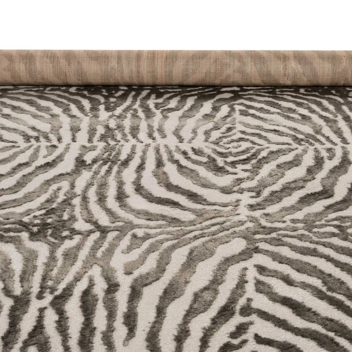 Alfombras Decorativas>Alfombra Zaha Antracita Cebra 160x235Cm