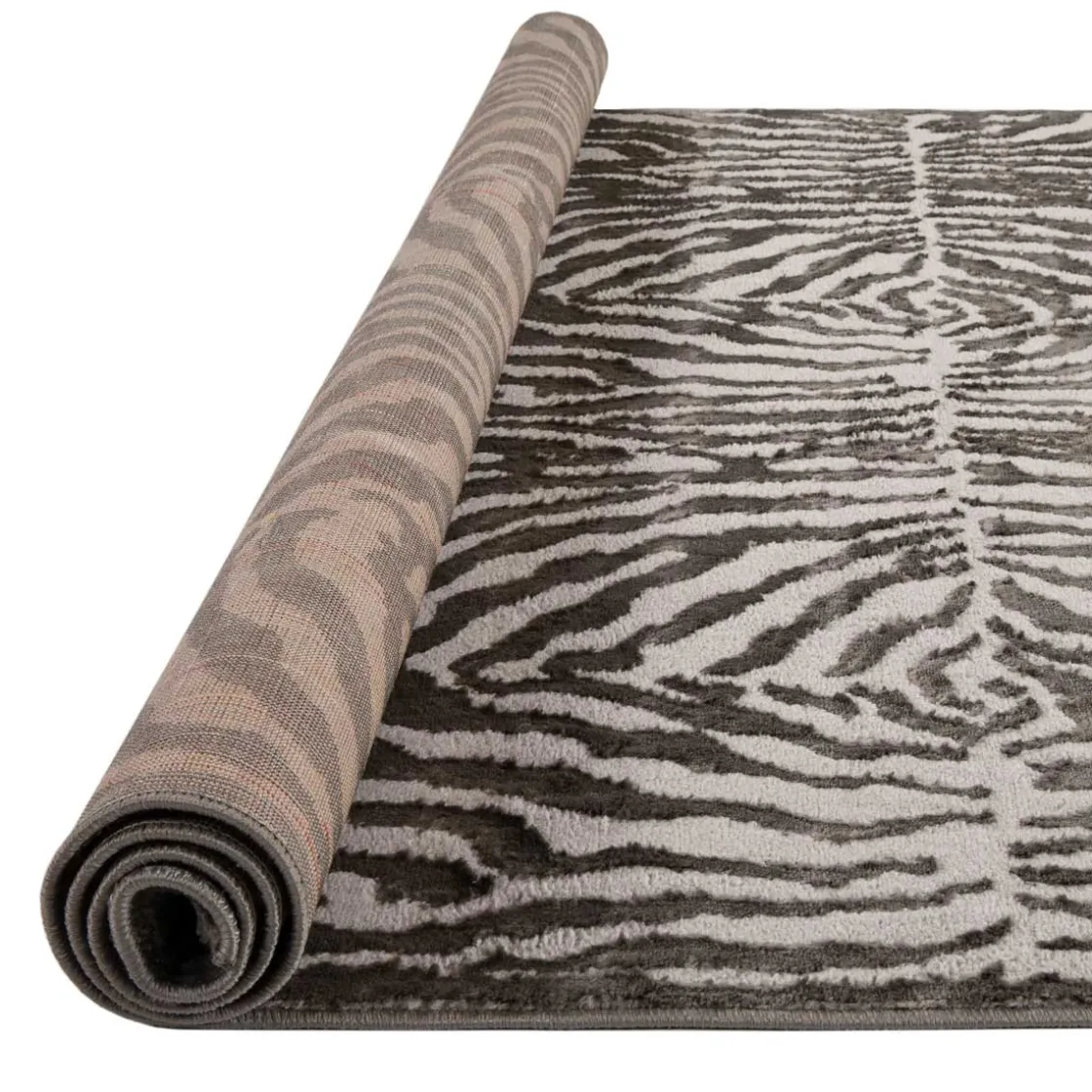 Alfombras Decorativas>Alfombra Zaha Antracita Cebra 200x285Cm