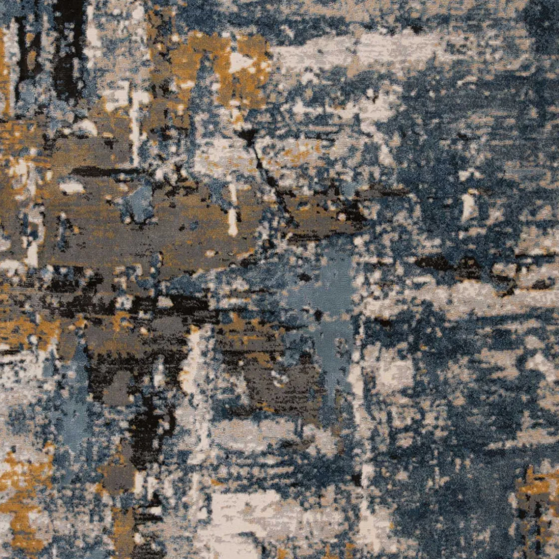 Alfombras Decorativas>Alfombra Zaha Azul Abstract 80x150Cm