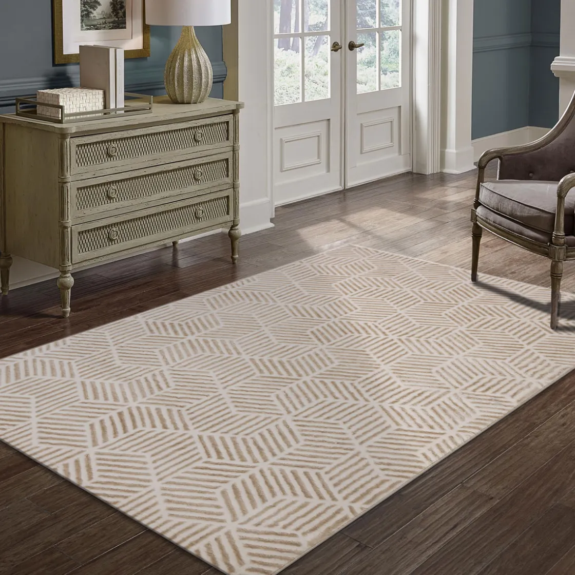 Alfombras Decorativas>Alfombra Zaha Beige 133x190Cm