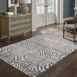 Alfombras Decorativas>Alfombra Zaha Gris Cebra 240x340Cm