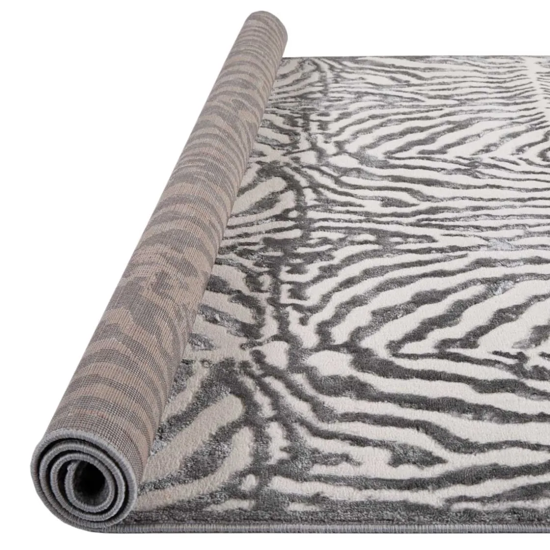 Alfombras Decorativas>Alfombra Zaha Gris Cebra 240x340Cm