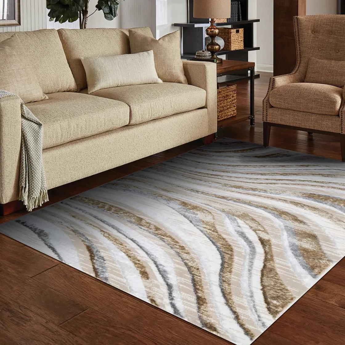 Alfombras Decorativas>Alfombra Zave Waves Natural 133x190cm