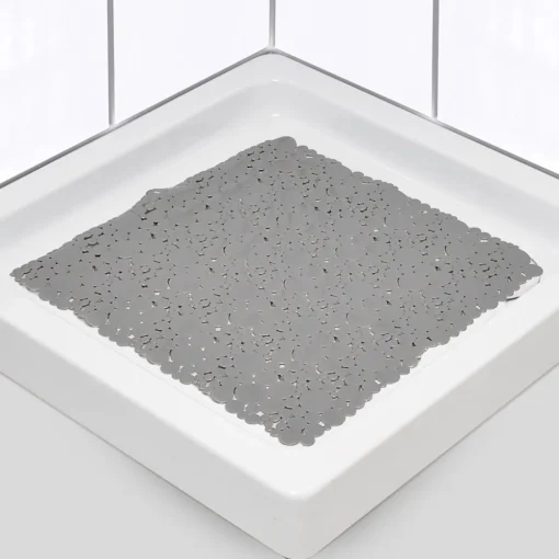 Accesorios De Lavabo>Alfombrilla Baño Antidesl. Burbujas Gris