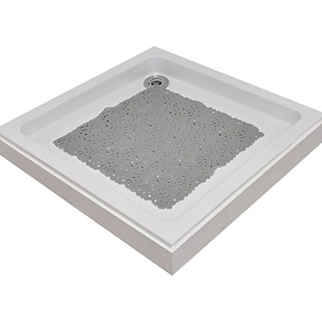 Accesorios De Lavabo>Alfombrilla Baño Antidesl. Burbujas Gris