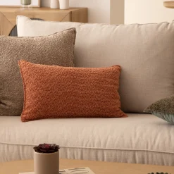 atmosphera Cojines Y Fundas Decorativas>Almohada Bouclette Terracota 30x50cm