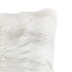 atmosphera Cojines Y Fundas Decorativas>Almohada decorativa de pelo blanco 45x45cm