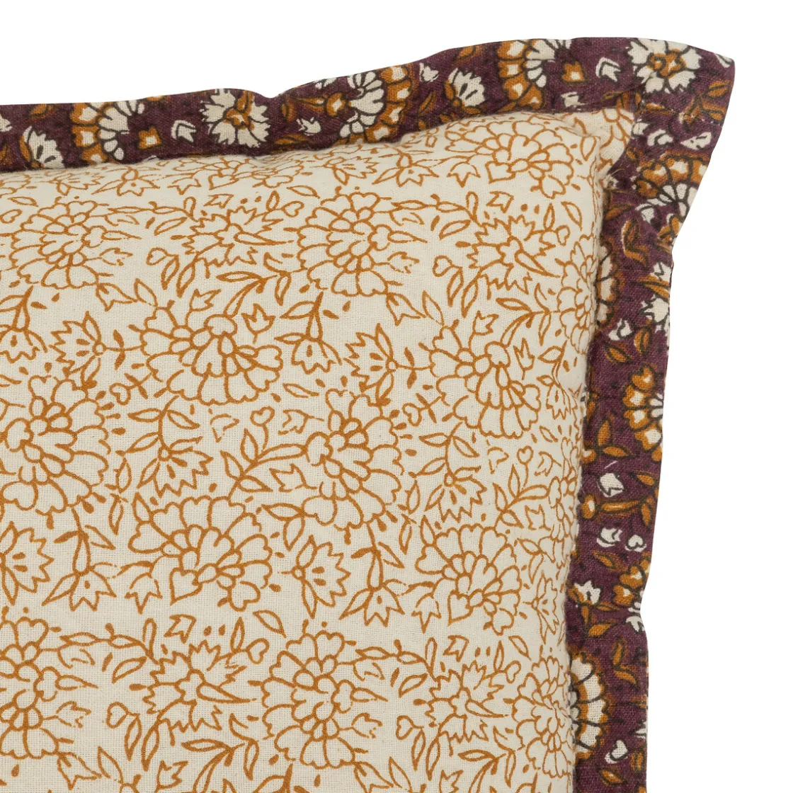 atmosphera Cojines Y Fundas Decorativas>Almohada Indie Beige Con Flores 38x58cm
