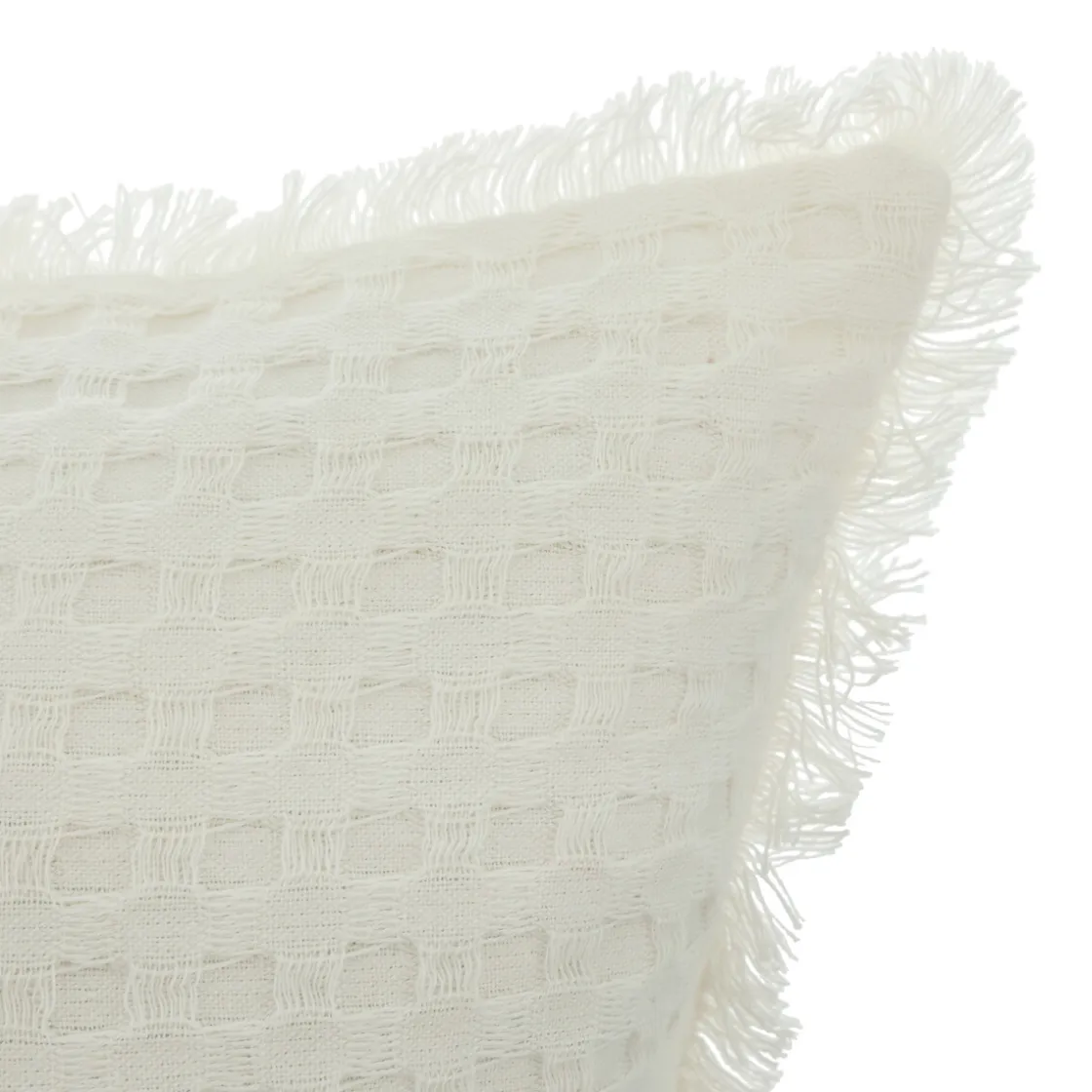 atmosphera Cojines Y Fundas Decorativas>Almohada The floral Waffle Blanca 30x50Cm