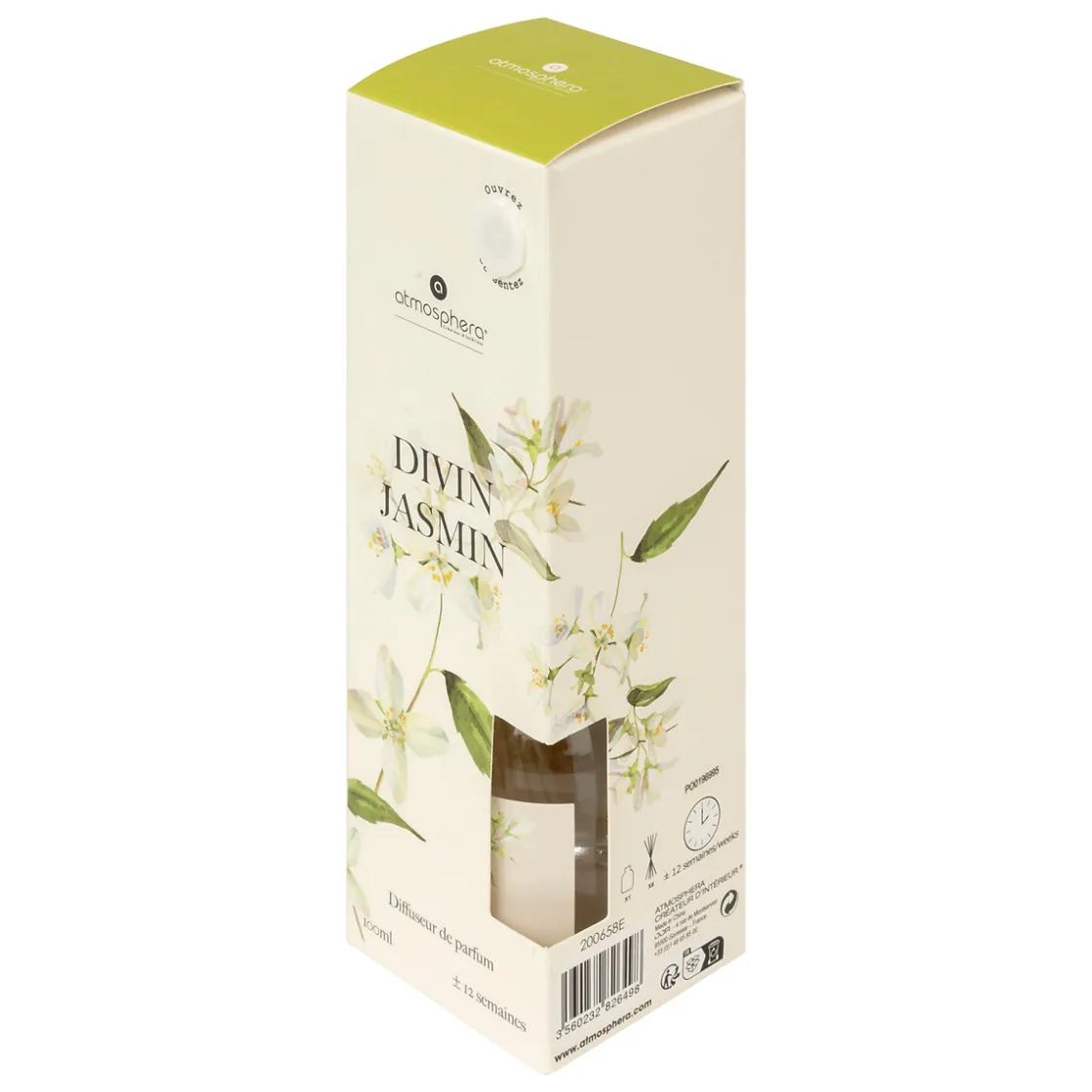 atmosphera Ambientadores>Ambientador Jazmín Frasco De Vidrio 100 Ml