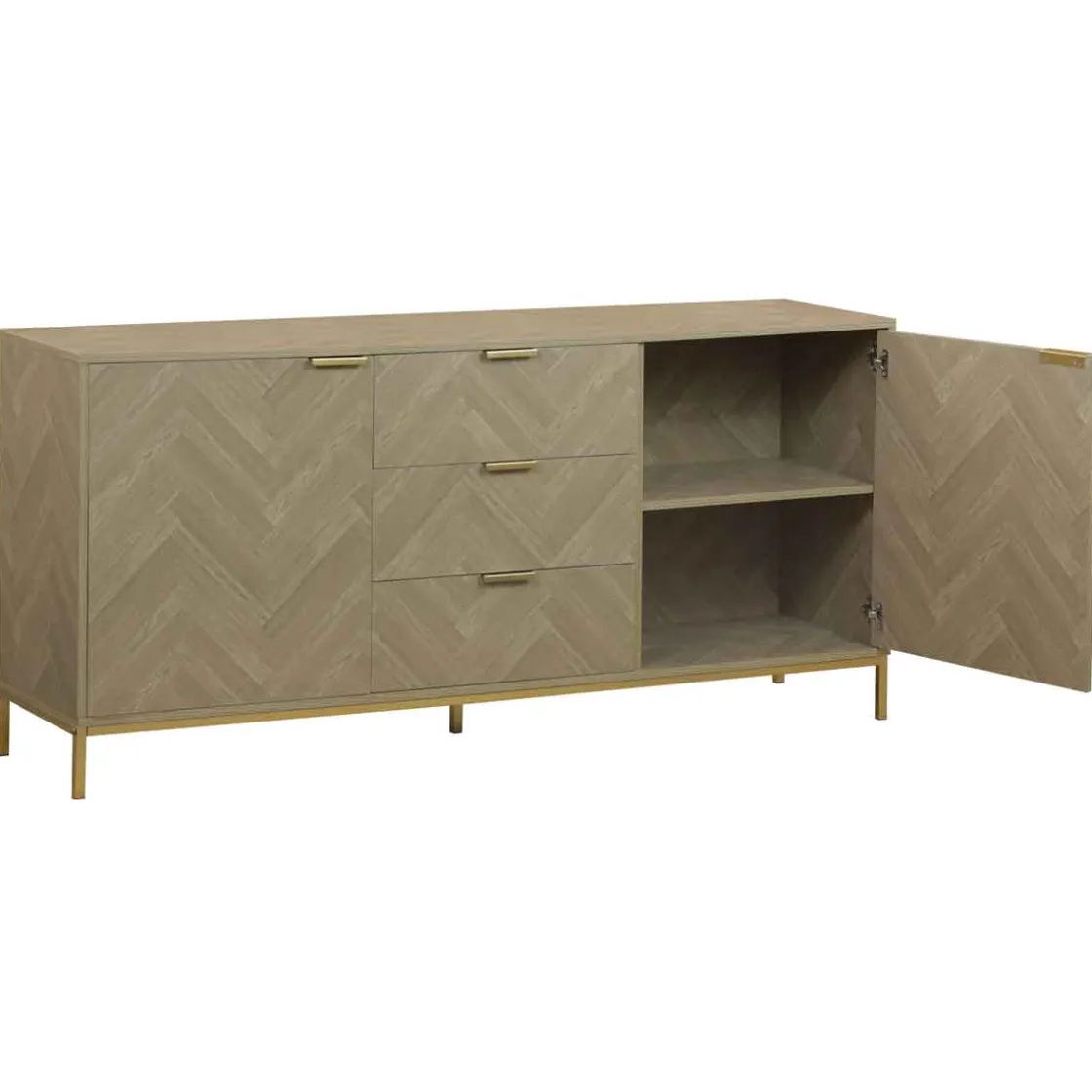 Aparadores Y Consolas|Estilo Contemporaneo>Aparador CHEVRON beige de mdf