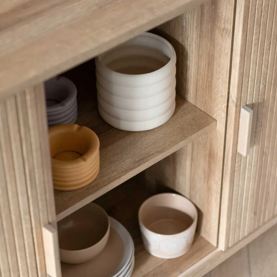 atmosphera Aparadores Y Consolas|Estilo Contemporaneo>Aparador Colva Beige Con 2 Puertas